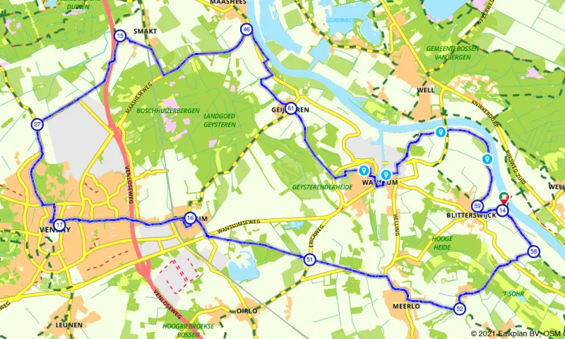 Route in Limburg