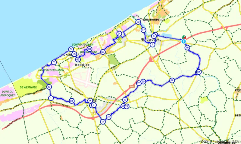 Route in het buitenland