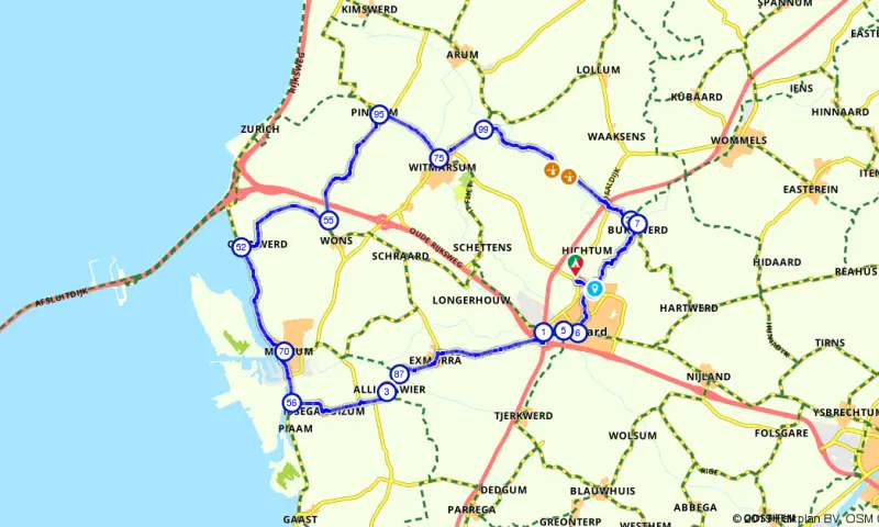 Route in Friesland