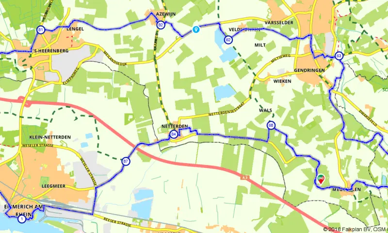 Route in Gelderland