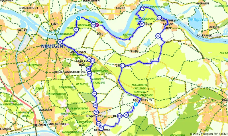 Route in Gelderland