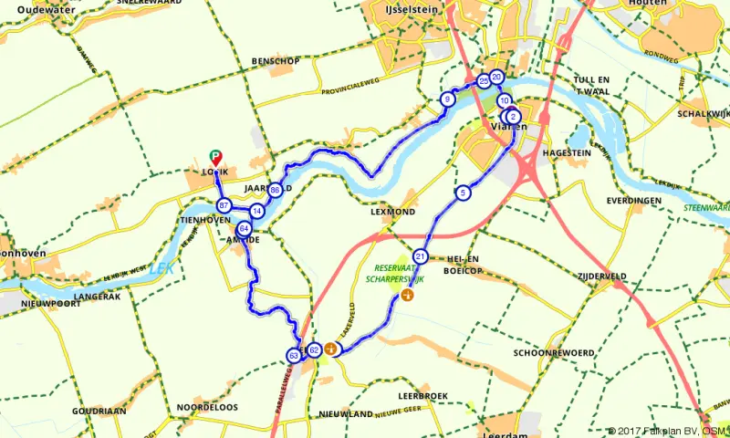 Route in Utrecht