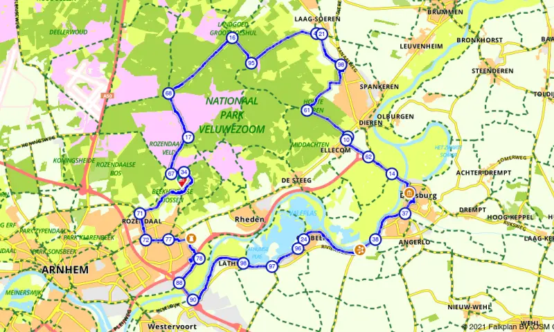 Route in Gelderland