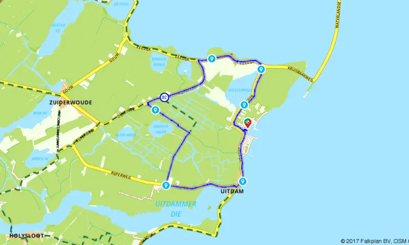 Route in Noord-Holland