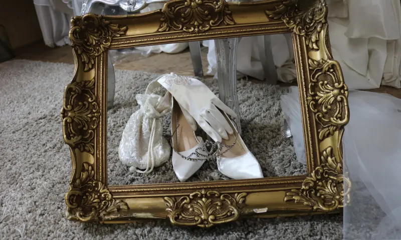 Voor de lol trouwjurk passen