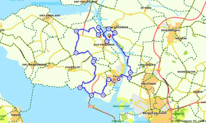 Route in Zeeland