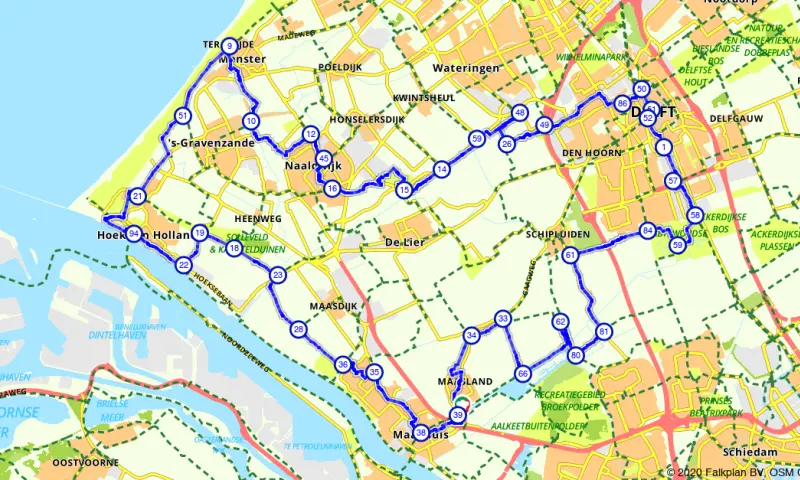 Route Zuid-Holland