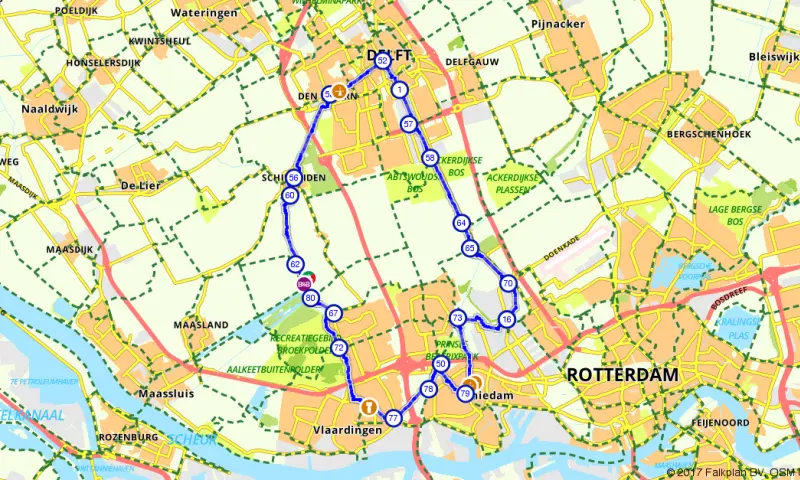 Route Zuid-Holland
