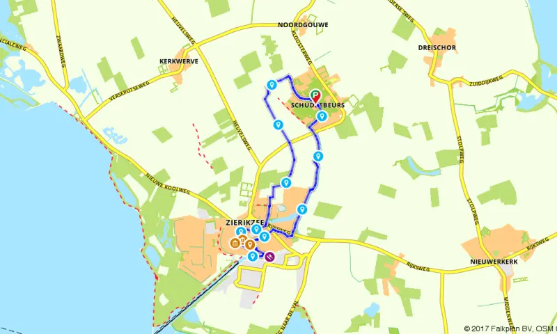 Route in Zeeland
