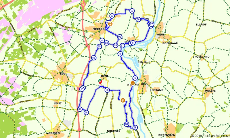 Route in Gelderland