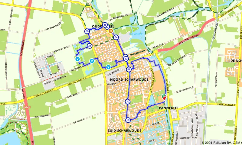 Route in Noord-Holland