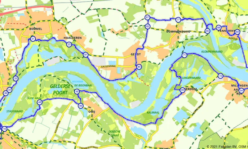 Route in Gelderland
