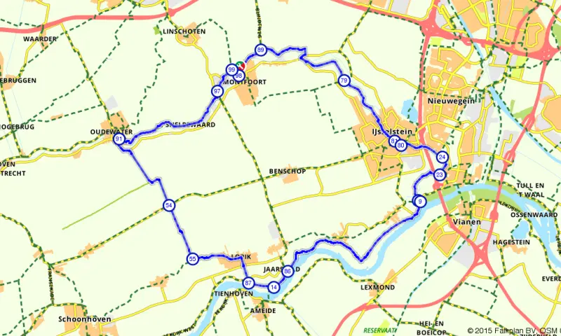 Route in Utrecht