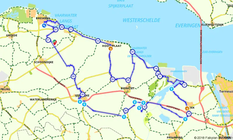 Route in Zeeland