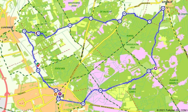 Route in Gelderland