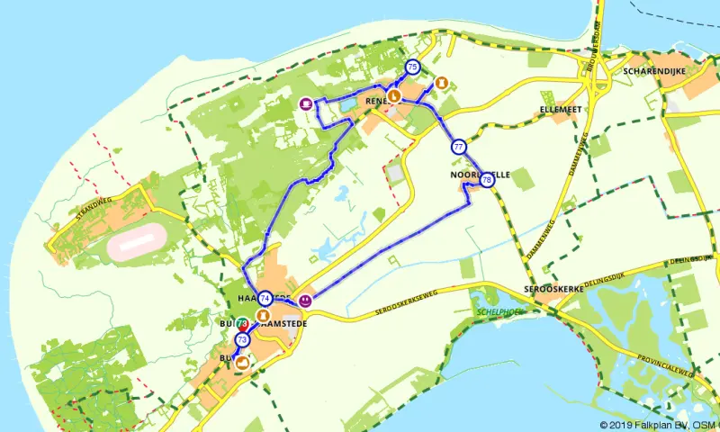 Route in Zeeland
