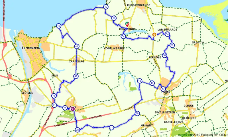 Route in Zeeland