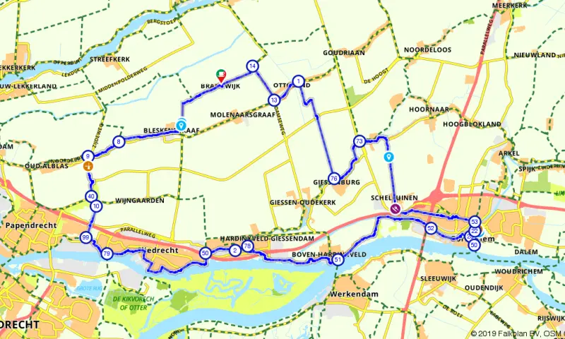 Route Zuid-Holland