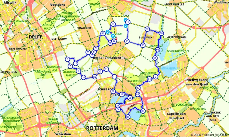 Route Zuid-Holland