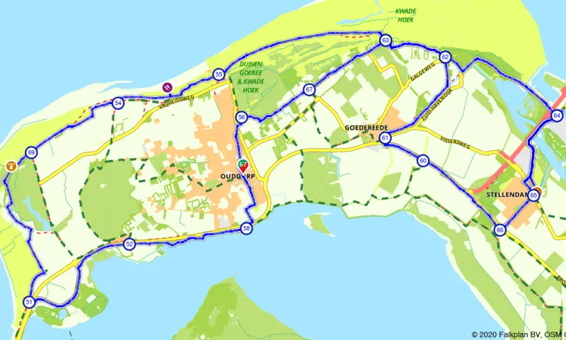 Route in Zuid-Holland