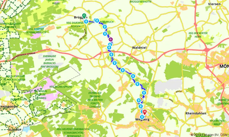 Route in het buitenland