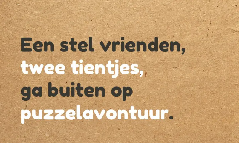 Niet zomaar een speurtocht.