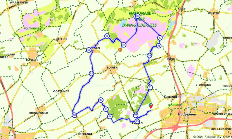 Route in Drenthe