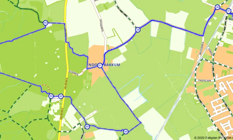 Route in Noor-Holland