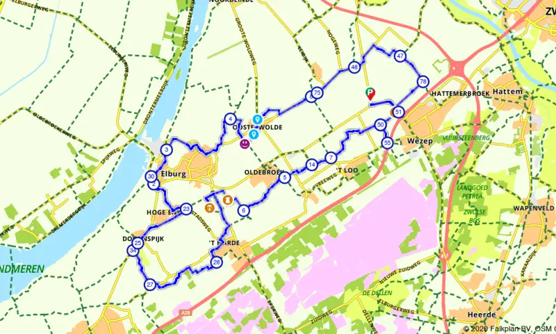 Langs landgoederen tussen Elburg en Wezep