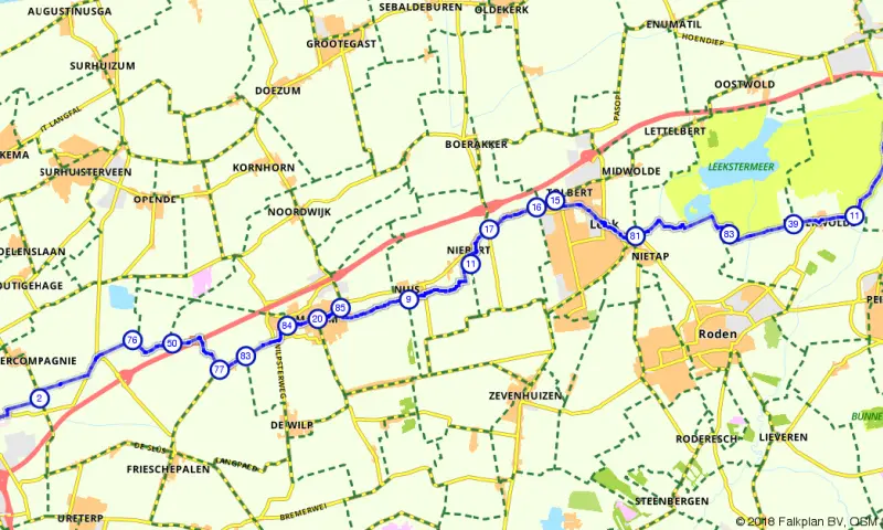 Route in Drenthe