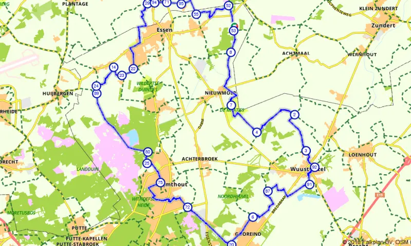 Route in het buitenland