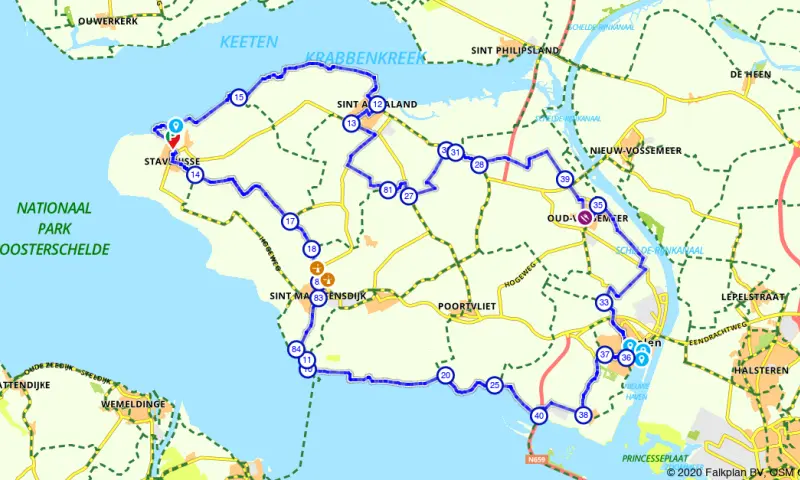 Route in Zeeland