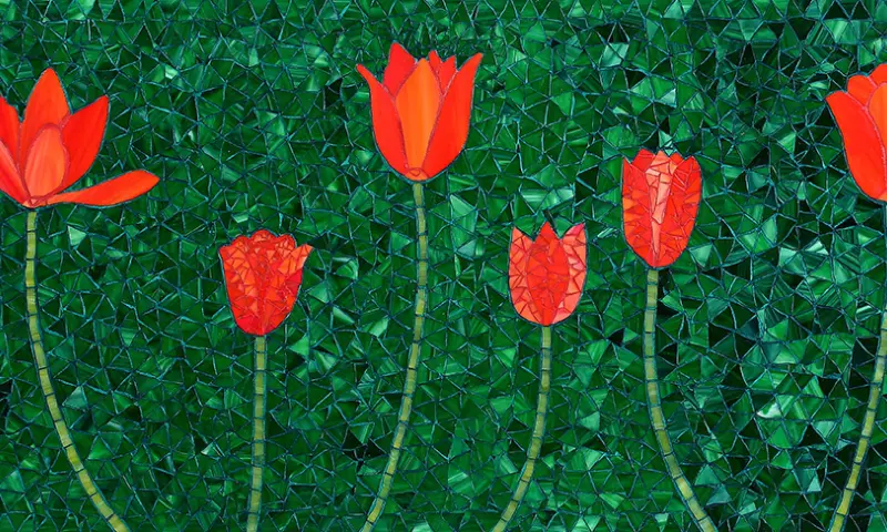 MOZAIEK TULPEN GLAS