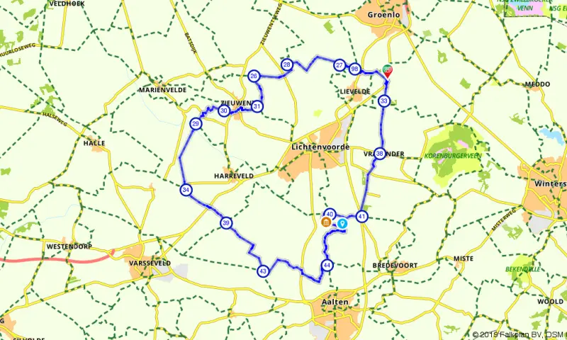 Route in Gelderland