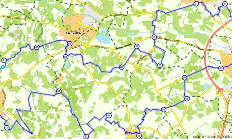 Route in Gelderland