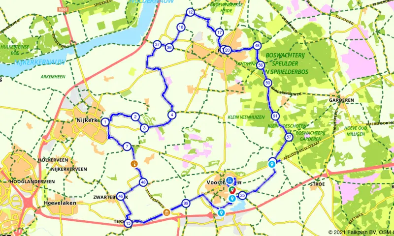 Route in Gelderland