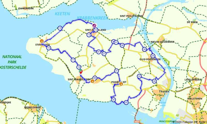 Route in Zeeland