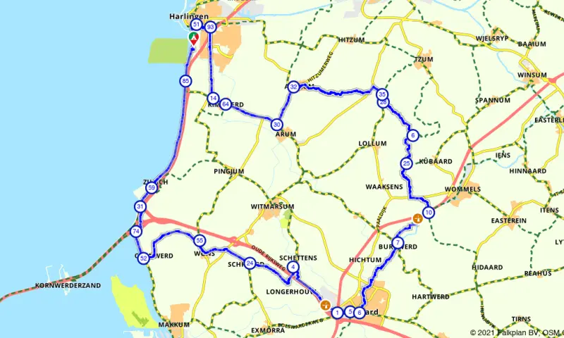 Route in Friesland