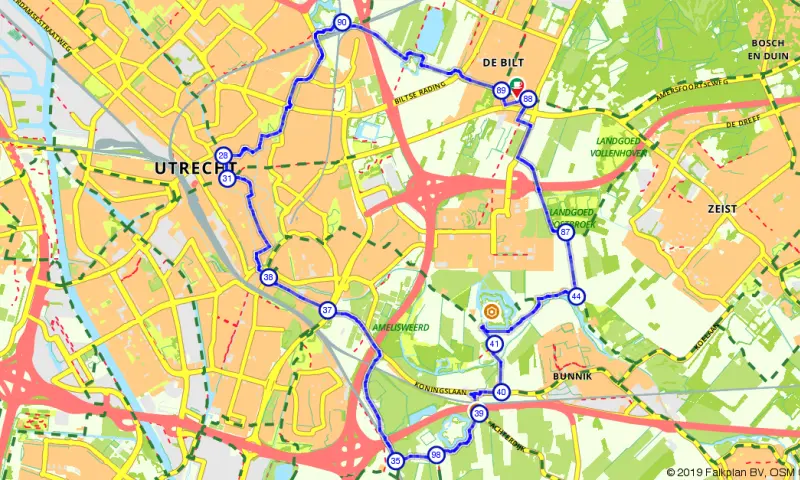 Route in Utrecht