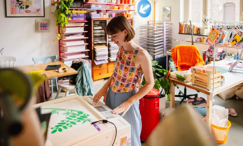 Studio foto met een risoprinter