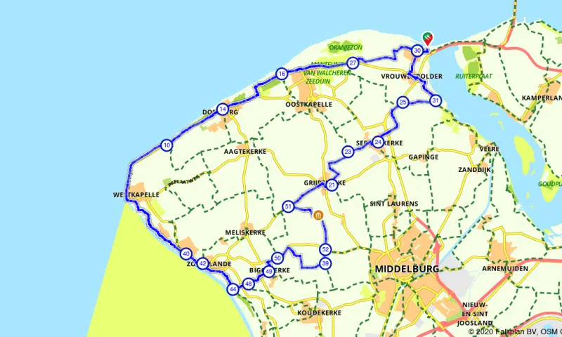 Route in Zeeland