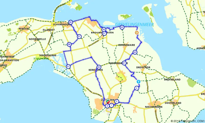 Route in Zeeland