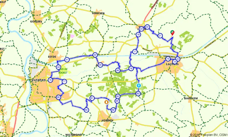 Route in Gelderland
