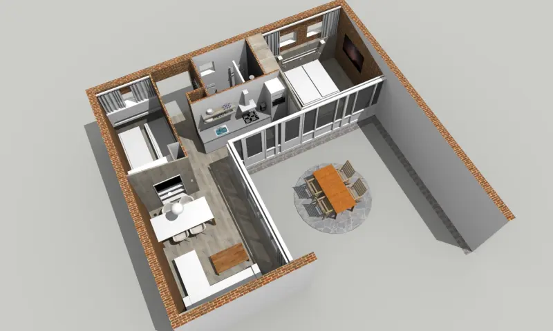 Plattegrond van bungalow