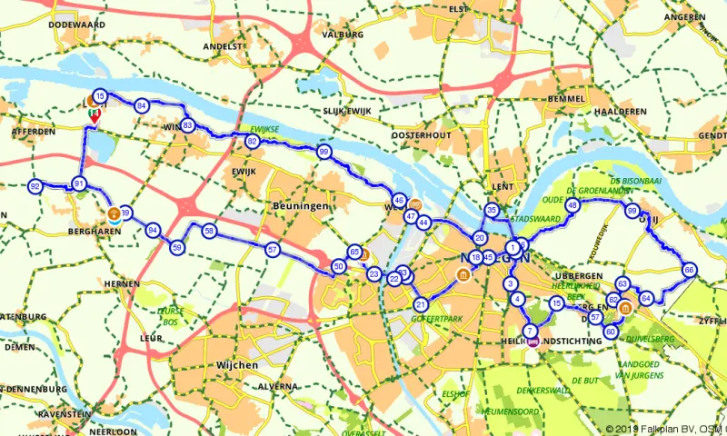 Route in Gelderland