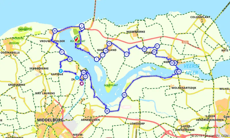 Route in Zeeland