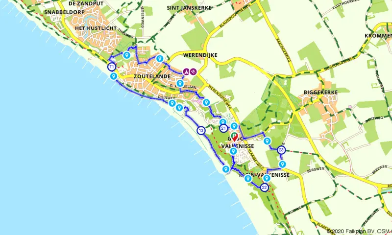 Route in Zeeland