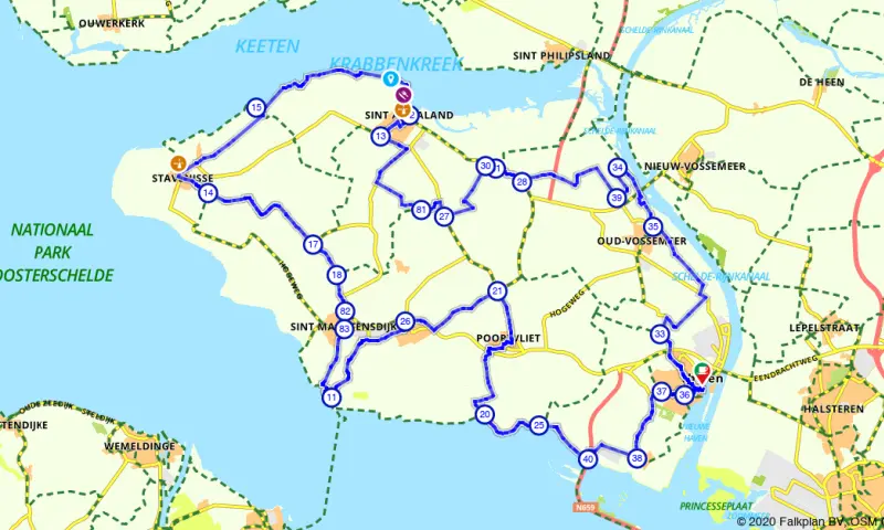 Route in Zeeland