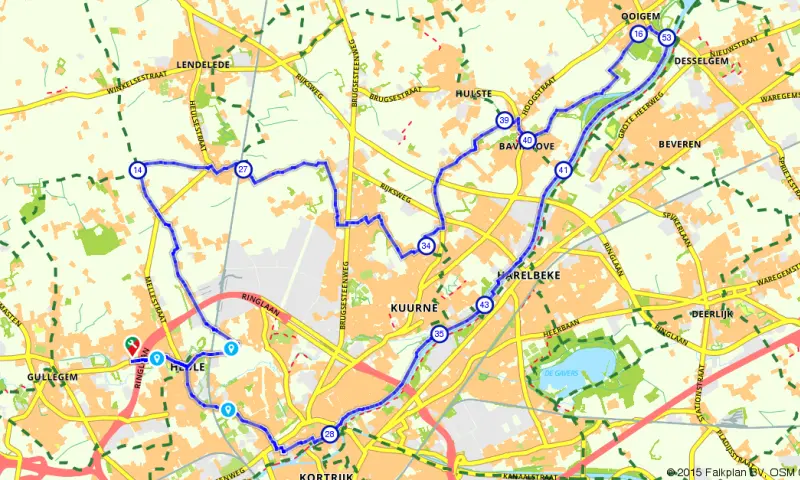 Route in het buitenland