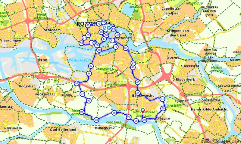 Route Zuid-Holland